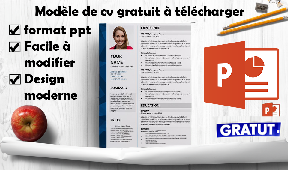 Dalston Élégant Modèle de CV/curriculum vitae PowerPoint
