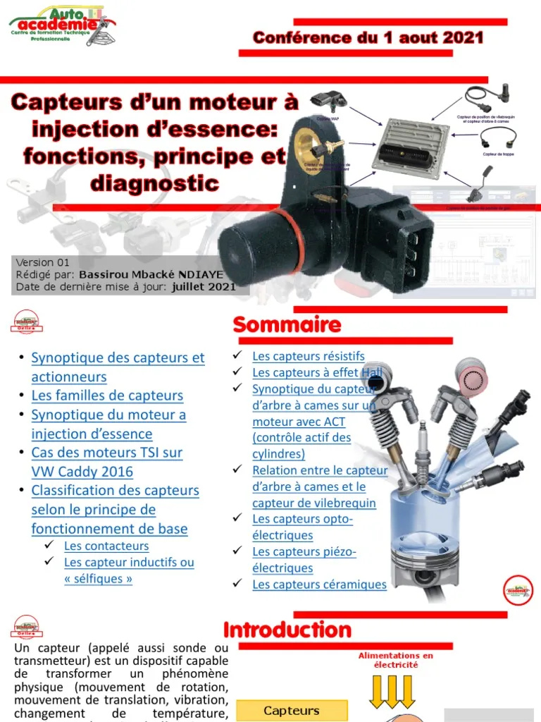 Capteurs Moteur Injection Essence | PDF | Injection (moteur) | Allumage